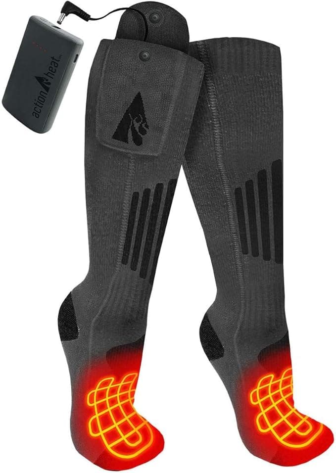 ActionHeat 3.7V Rechargeable Heated Socks 2.0 with Remote