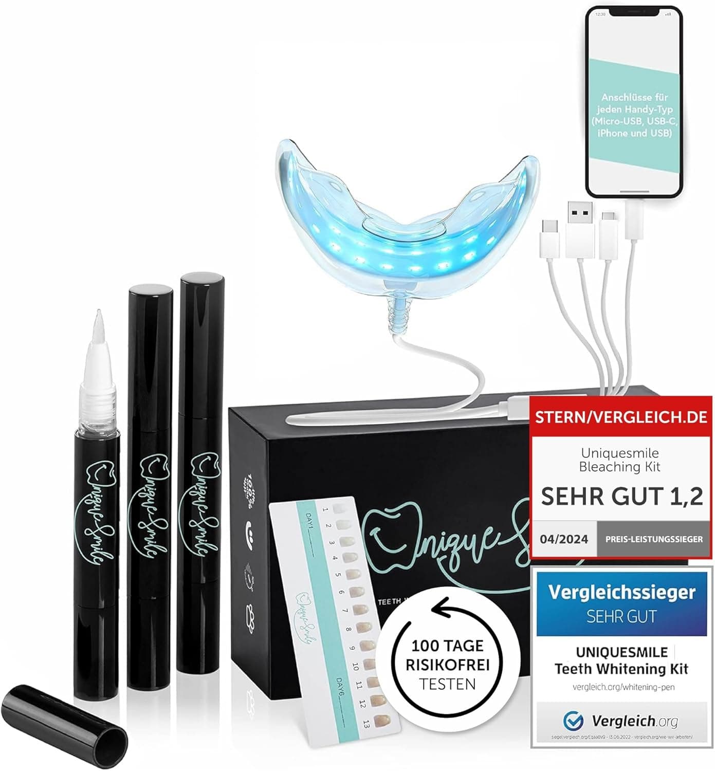 UniqueSmile High-Quality Teeth Whitening Kit im Test – Foto ProduktBewertet