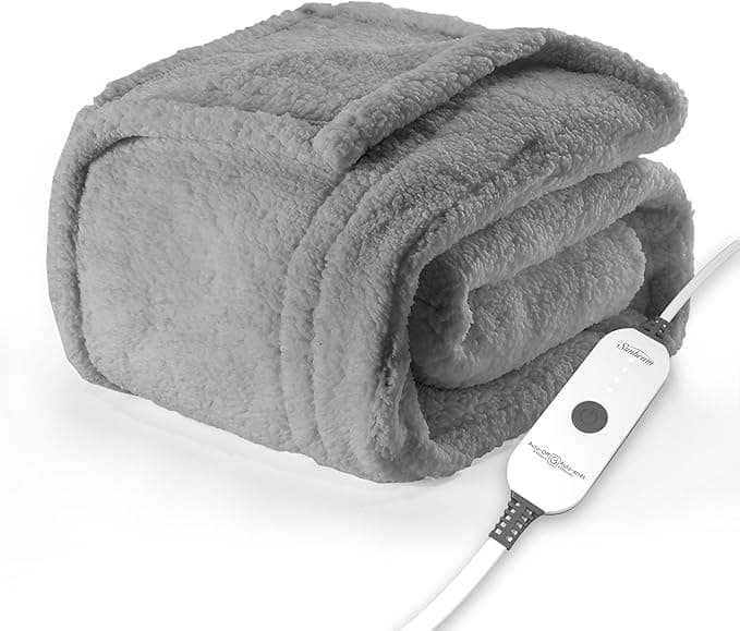 Sunbeam Royal Sherpa Electric Throw with Foot Pockets